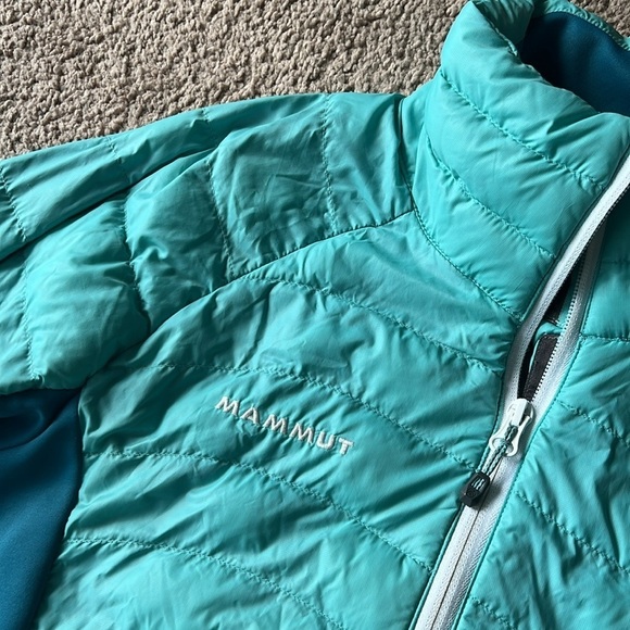 Mammut Flexidown Insulated Down Filled Zip Up Teal and Blue Puffer Jacket - Picture 4 of 10